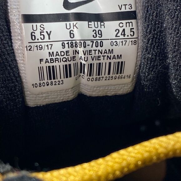 2018 Air Max 97 OG QS GS Metallic Gold 918890-700 Size 6,5Y - Picture 6 of 7